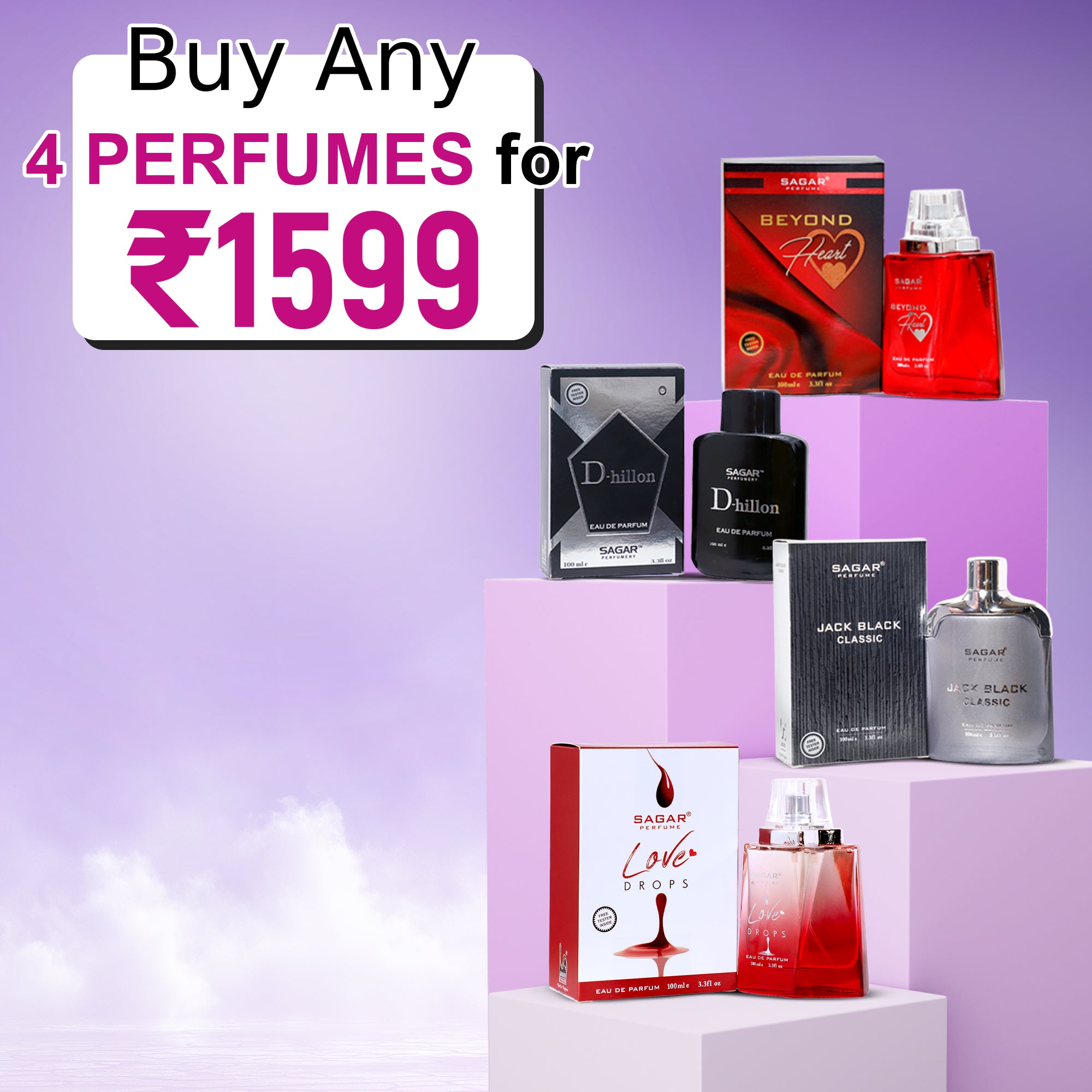 Buy Any 4 Perfume for 1599