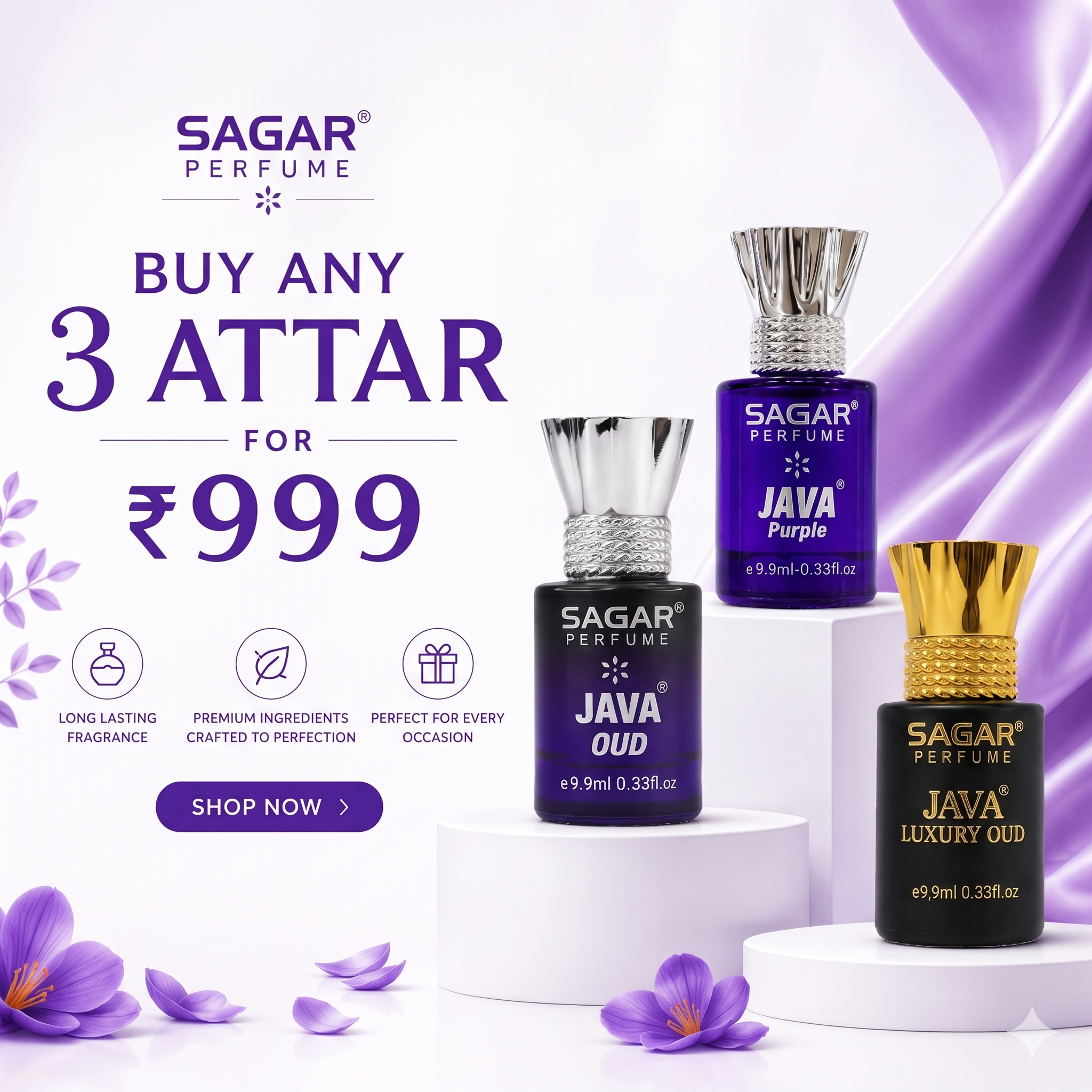 Buy any 3 Attar For 999