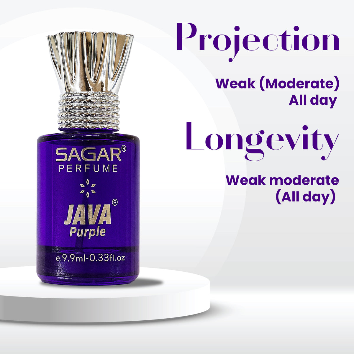 Java Fragrance Java Purple – Fresh Aquatic Attar (9.9 ml) Fresh Aquatic Performance w ...