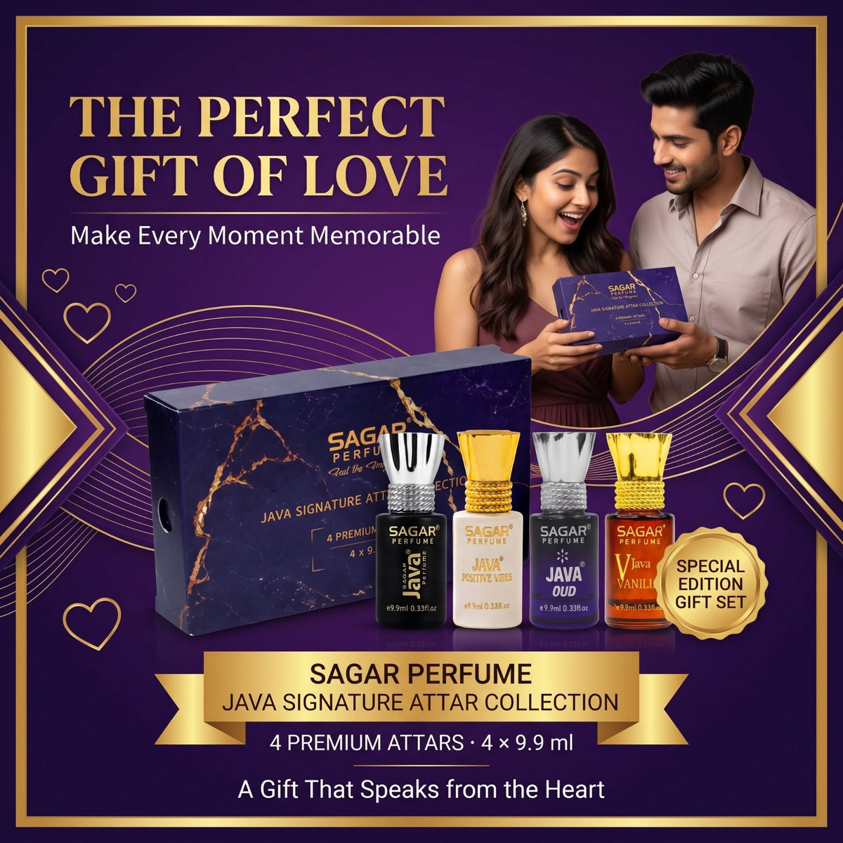 Java Signature Attar Collection – 4 Premium Attars | 10ml Each