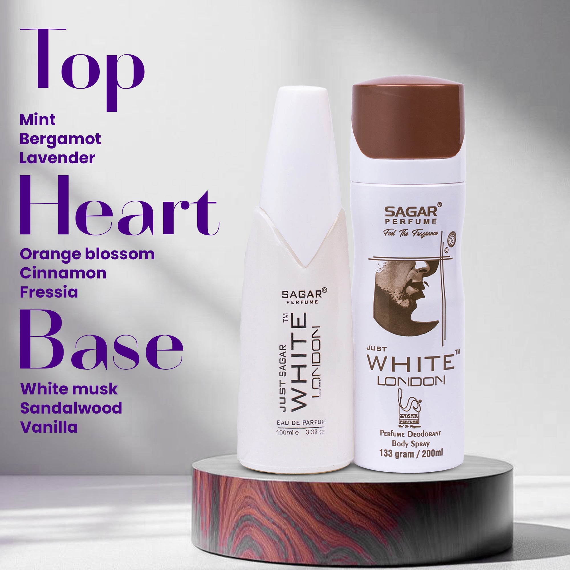 Just White London Perfume And Deodorant Combo