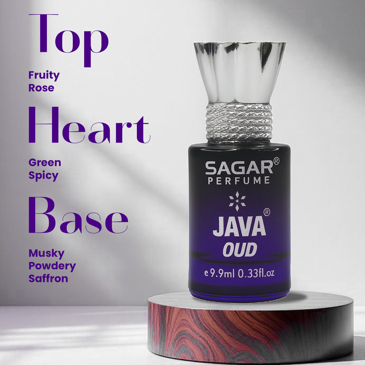 Java Fragrance Java Oud – Long-Lasting Attar (9.9 ml) India's First Light, Sweet, Lon ...